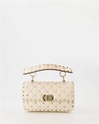 Handtaschen und schultertaschen Sac Spike Valentino Garavani Beige Femme