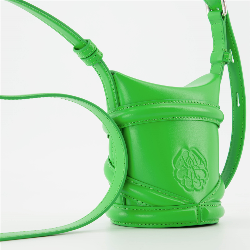 Bolsos tipo cubo Petit sac The Curve Alexander McQueen Verde Femme
