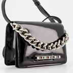 Borse a tracolla Sac The Four Ring Alexander McQueen Nero Femme