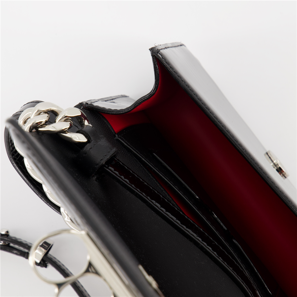 Borse a tracolla Sac The Four Ring Alexander McQueen Nero Femme