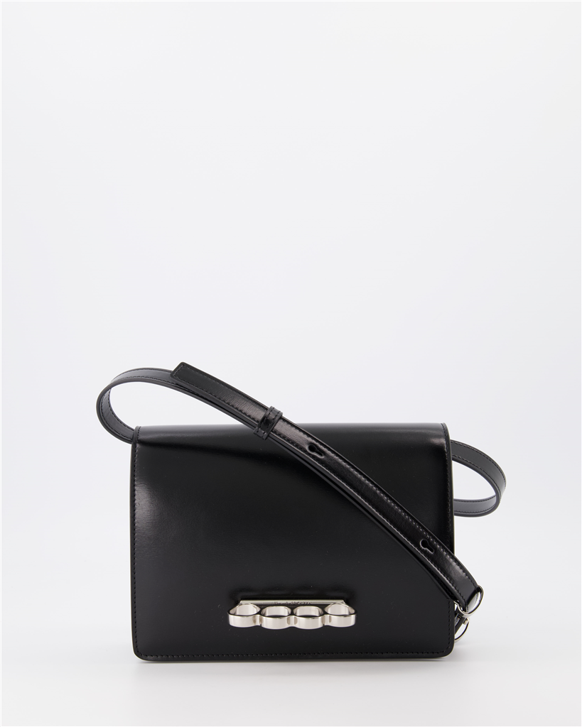 Bolsos bandolera Sac The Four Ring Alexander McQueen Negro Femme