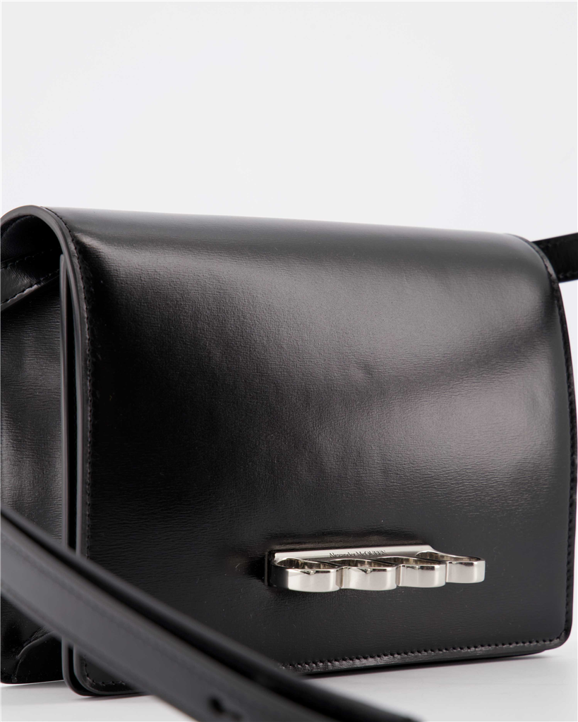 Bolsos bandolera Sac The Four Ring Alexander McQueen Negro Femme