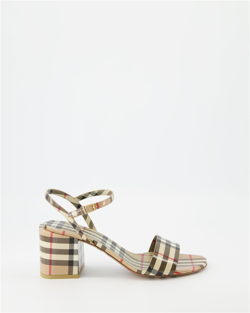 Checked sandals