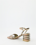 Open shoes Checked sandals Burberry Beige Women
