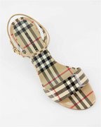 Open shoes Checked sandals Burberry Beige Women