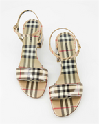 Open shoes Checked sandals Burberry Beige Women
