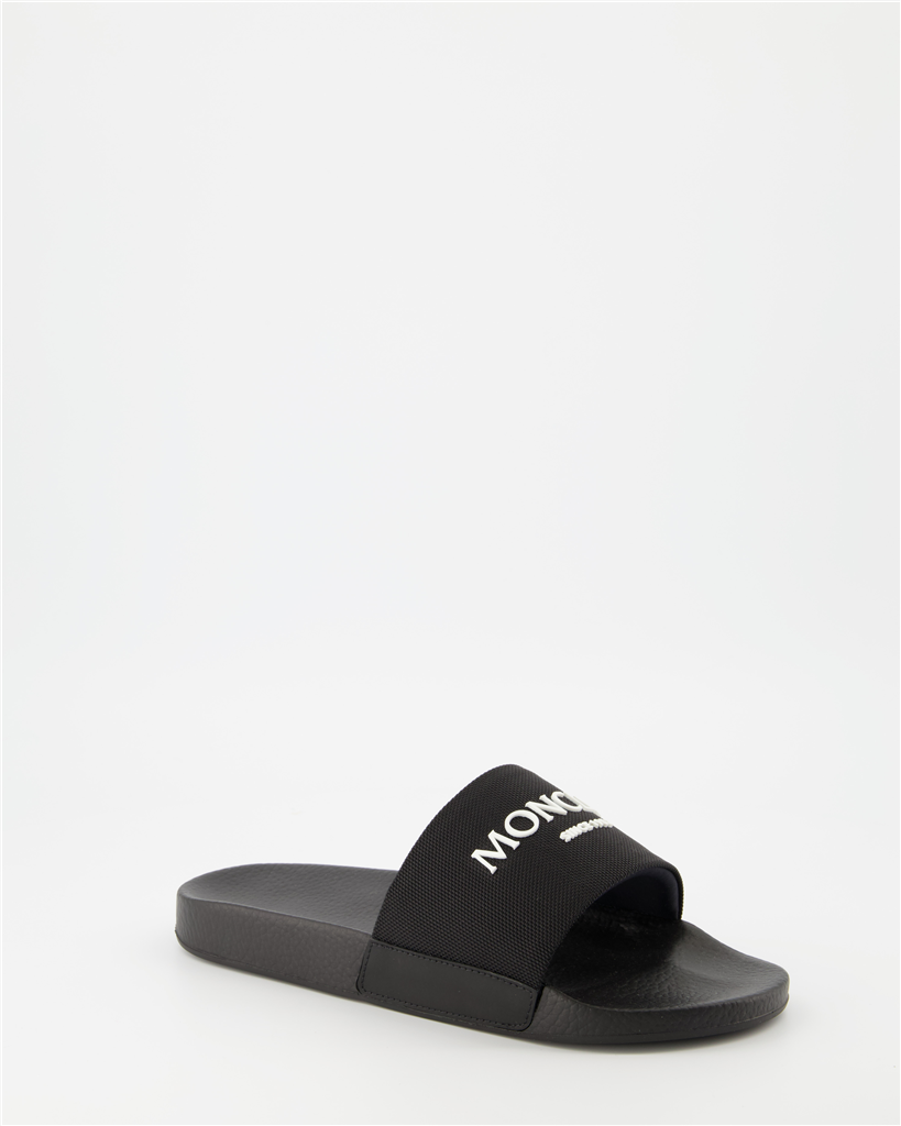 Sapatos sociais Sandales à logo Moncler Preto Homme