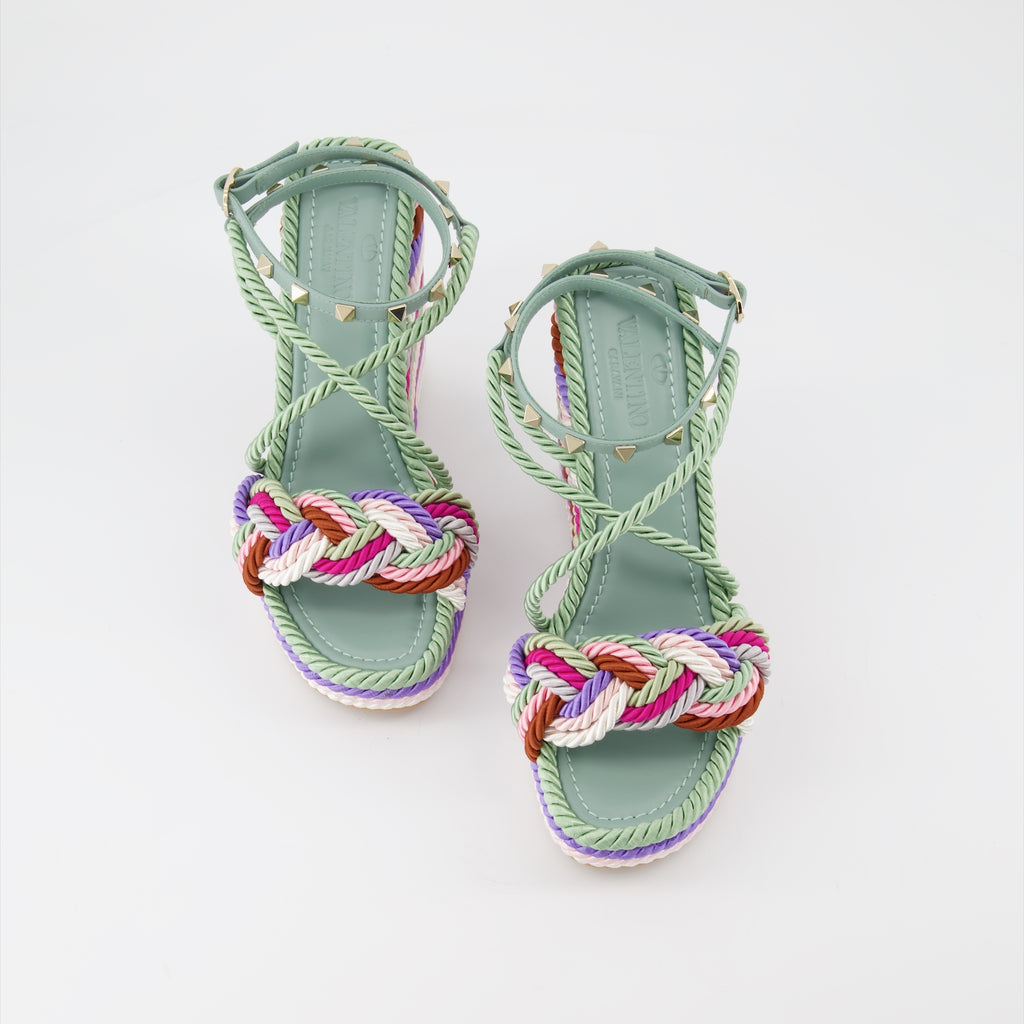 Zeppe Sandales Colour Block Valentino Garavani Multicolore Femme