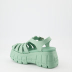 Compensées et plateformes Sandales à plateforme en EVA Miu Miu Vert Femme