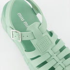 Compensées et plateformes Sandales à plateforme en EVA Miu Miu Vert Femme