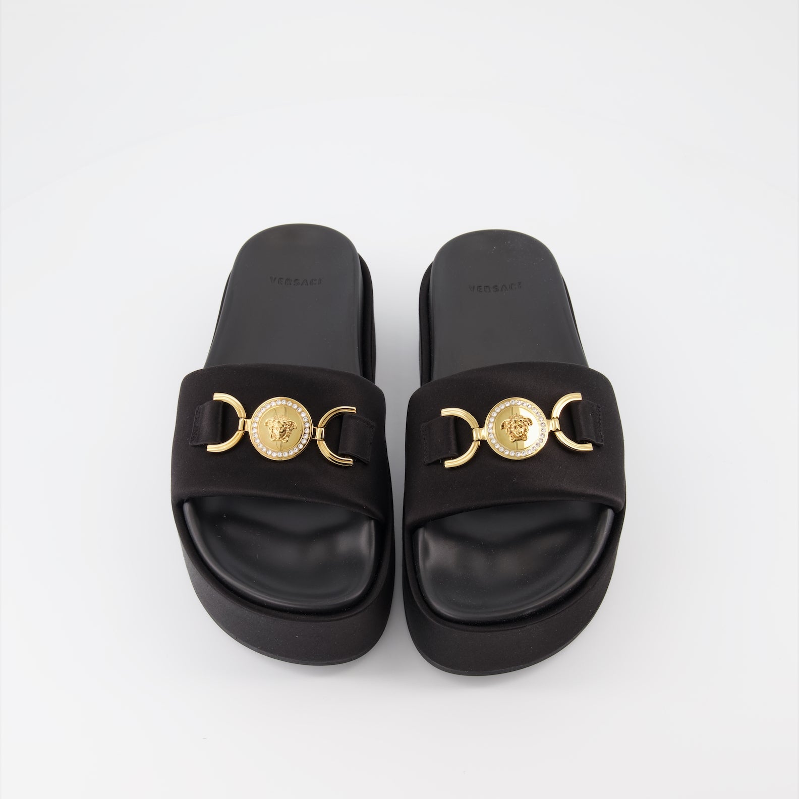 오픈 슈즈 Sandales Medusa 95 Versace 검은색 Femme