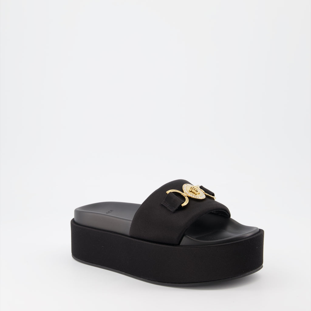 오픈 슈즈 Sandales Medusa 95 Versace 검은색 Femme