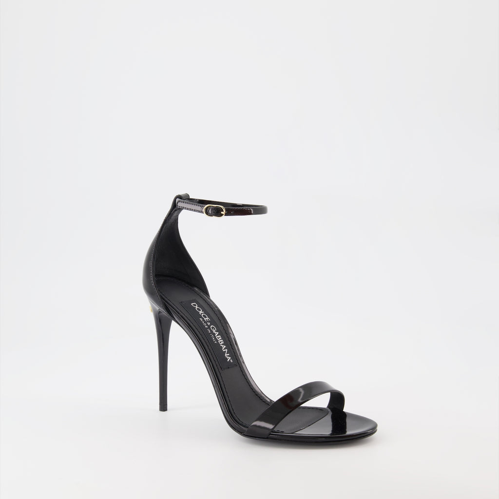 Chaussures ouvertes Sandales à talon Dolce & Gabbana Noir Femme