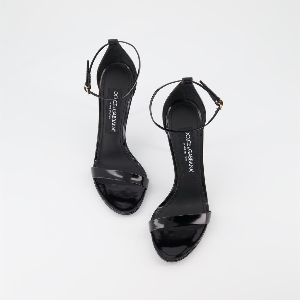 Chaussures ouvertes Sandales à talon Dolce & Gabbana Noir Femme