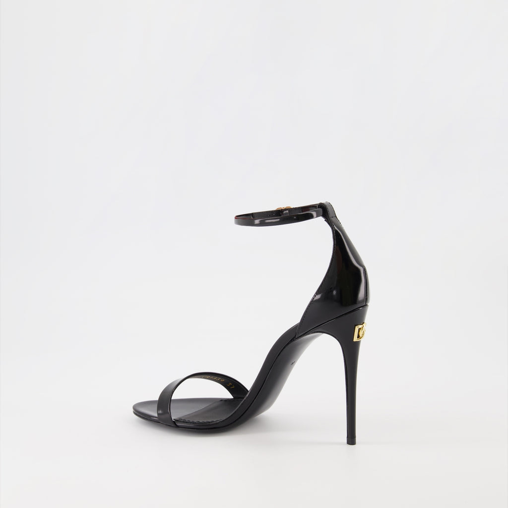 Chaussures ouvertes Sandales à talon Dolce & Gabbana Noir Femme