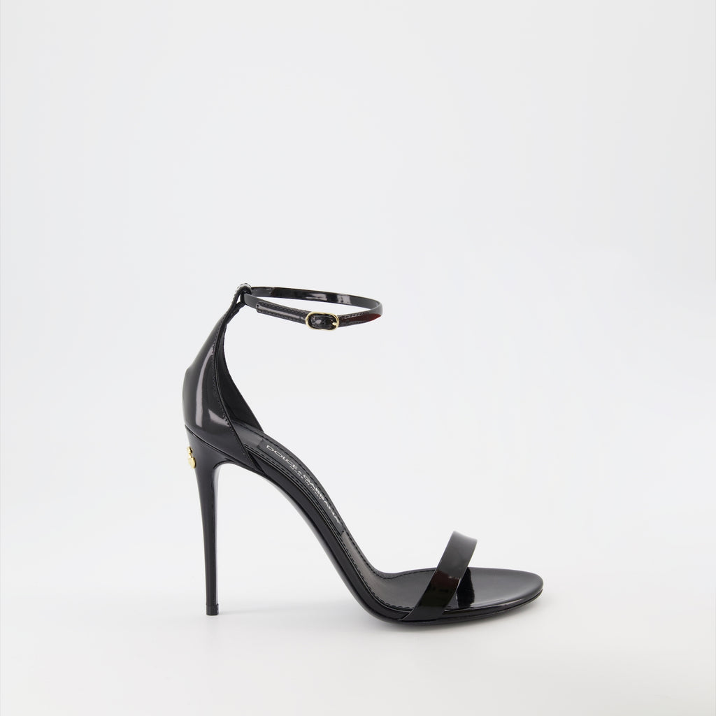 Chaussures ouvertes Sandales à talon Dolce & Gabbana Noir Femme