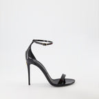 Chaussures ouvertes Sandales à talon Dolce & Gabbana Noir Femme