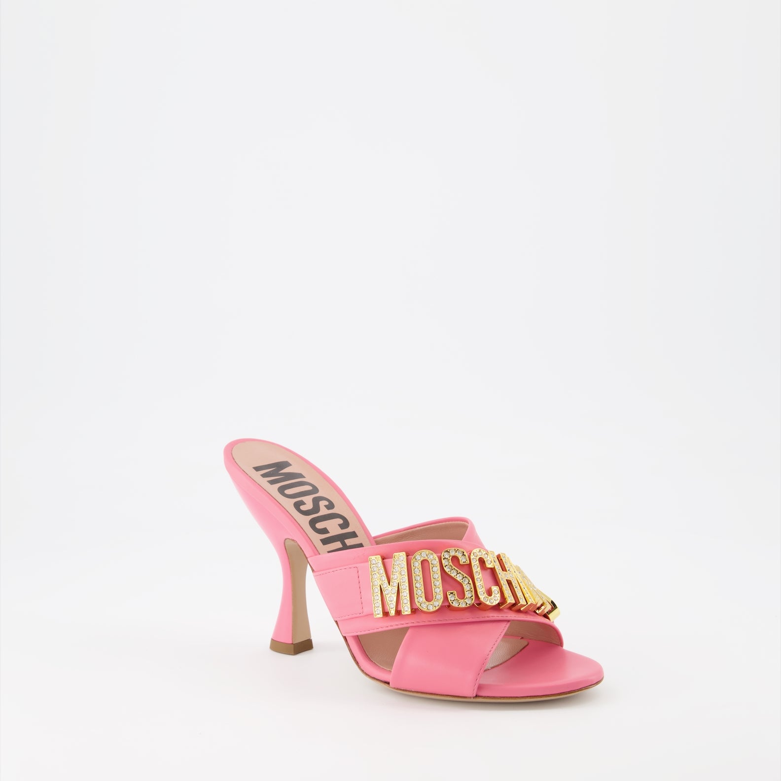Scarpe aperte Sandales à talons Jewel Logo Moschino Rosa Femme