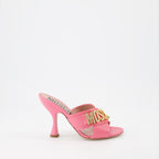 Scarpe aperte Sandales à talons Jewel Logo Moschino Rosa Femme