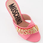 Scarpe aperte Sandales à talons Jewel Logo Moschino Rosa Femme