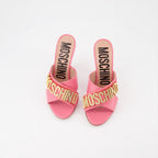 Scarpe aperte Sandales à talons Jewel Logo Moschino Rosa Femme