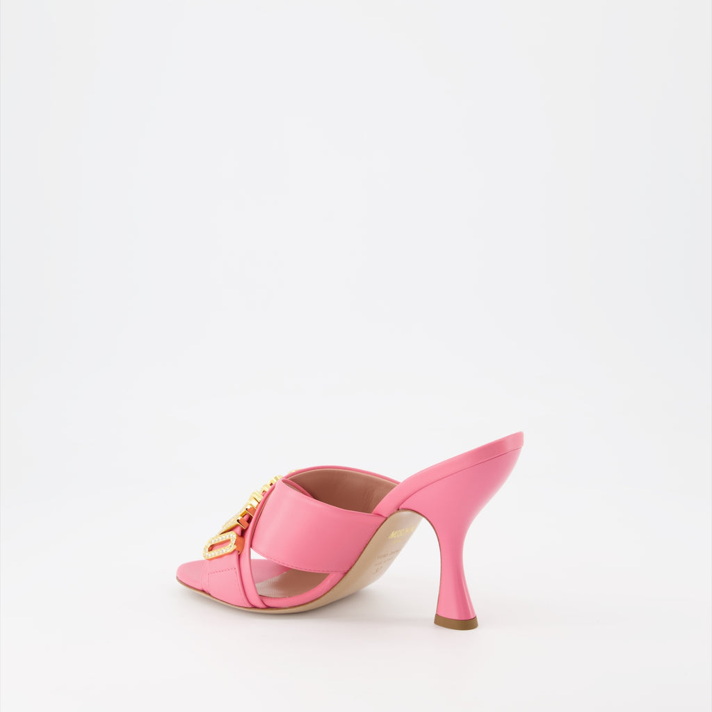 Scarpe aperte Sandales à talons Jewel Logo Moschino Rosa Femme