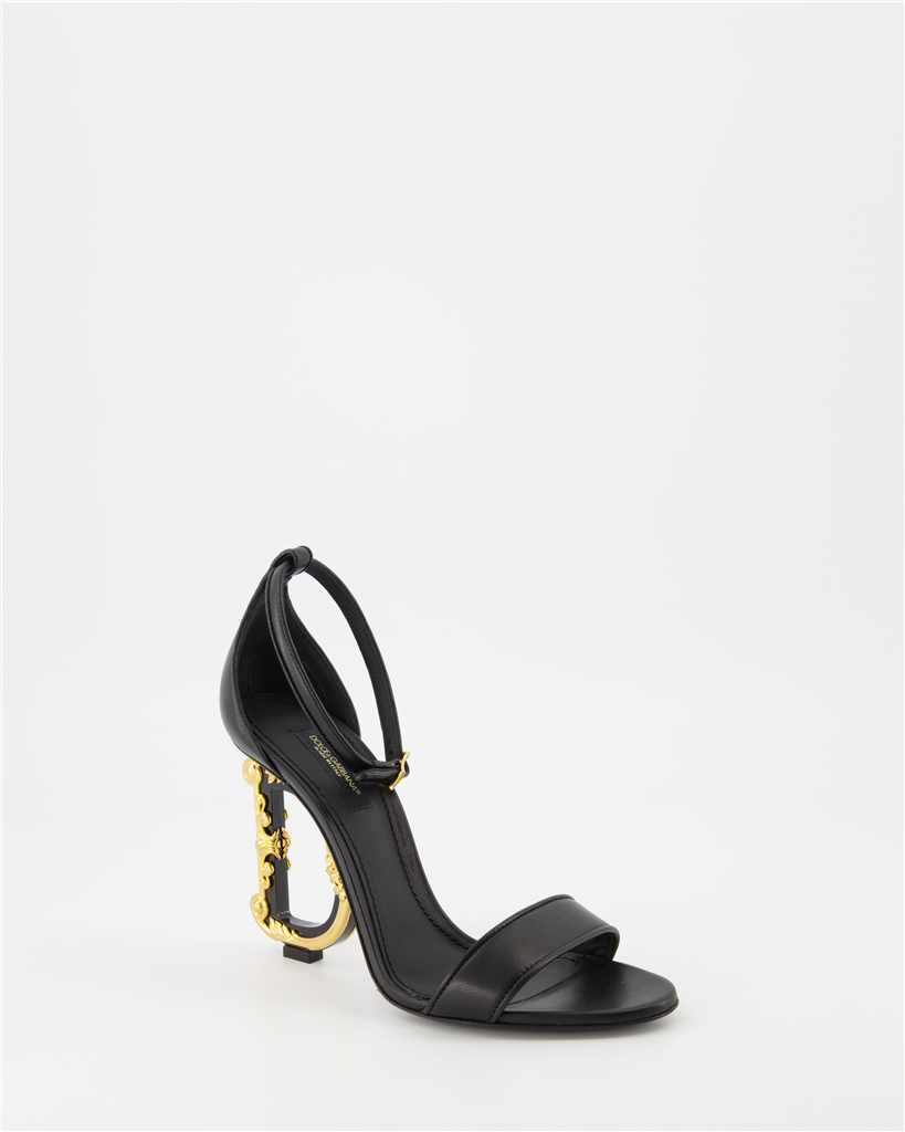 하이힐 Sandales DG Baroque Dolce & Gabbana 검은색 Femme