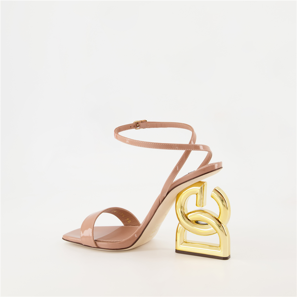 Zapatos de tacón Sandales DG Pop Dolce & Gabbana Beige Femme