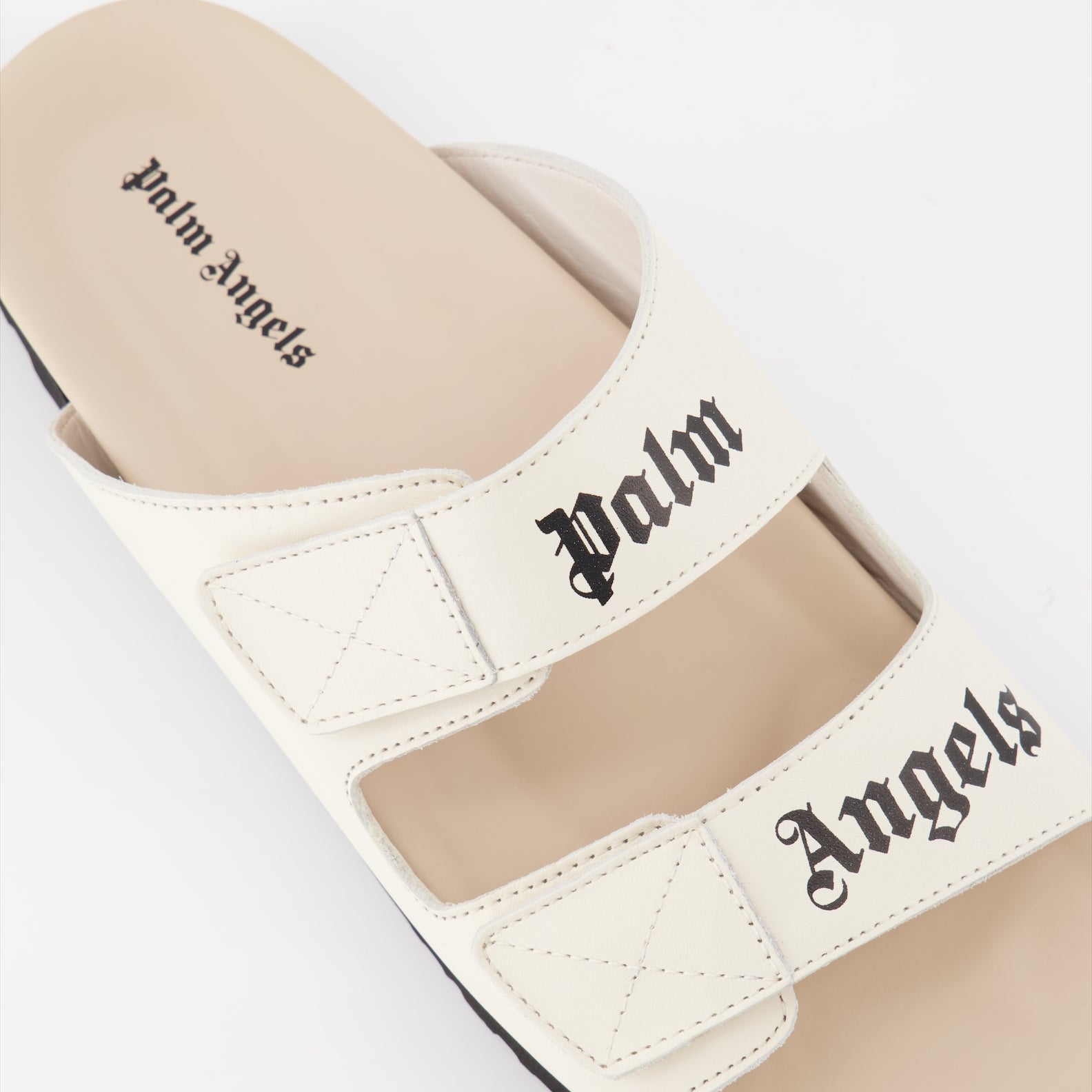 오픈 슈즈 Sandales à logo Palm Angels 베이지 Homme