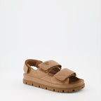 Offene schuhe Sandales en cuir Prada Braun Femme
