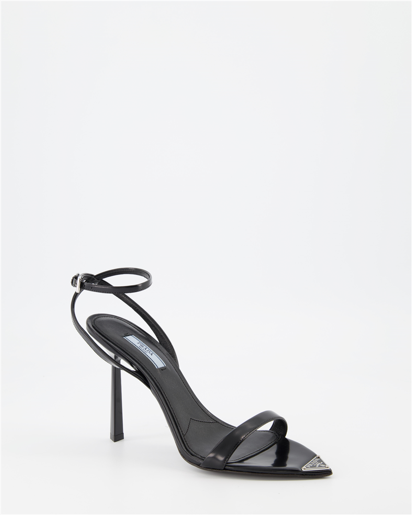 Escarpins Sandales en cuir Prada Noir Femme