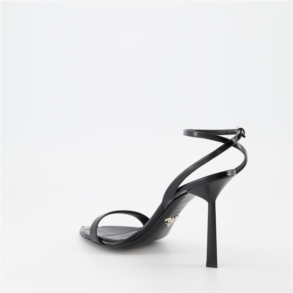 Escarpins Sandales en cuir Prada Noir Femme
