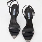 Escarpins Sandales en cuir Prada Noir Femme
