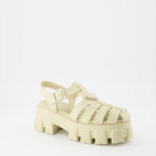 Offene schuhe Sandales en gomme Prada Beige Femme