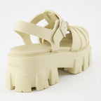 Offene schuhe Sandales en gomme Prada Beige Femme