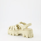 Offene schuhe Sandales en gomme Prada Beige Femme