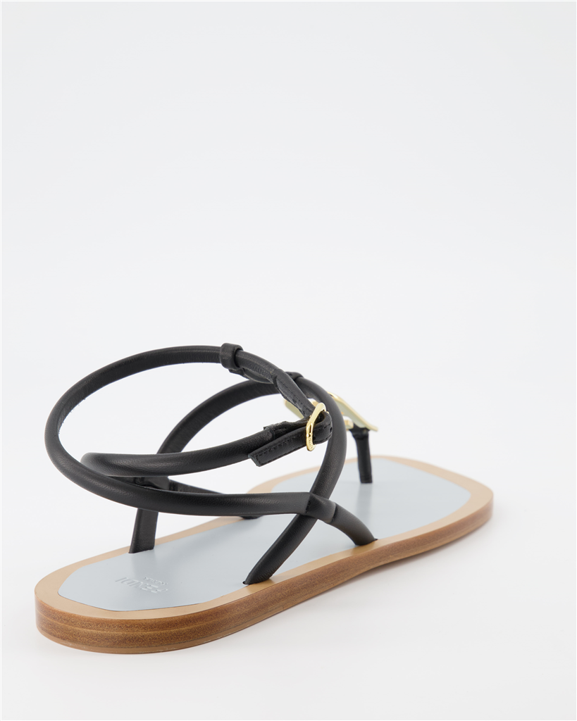 Chaussures ouvertes Sandales Fendi O'Lock Fendi Noir Femme