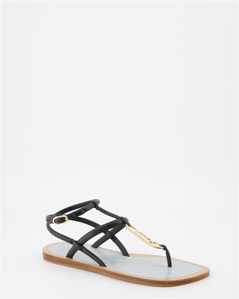 Chaussures ouvertes Sandales Fendi O'Lock Fendi Noir Femme
