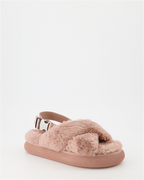 Sapatos abertos Sandales fourrure Solarisse Moncler Rosa Femme