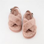 Sapatos abertos Sandales fourrure Solarisse Moncler Rosa Femme