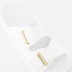 Zapatos abiertos Sandales Hybrides Alexander McQueen Blanco Femme