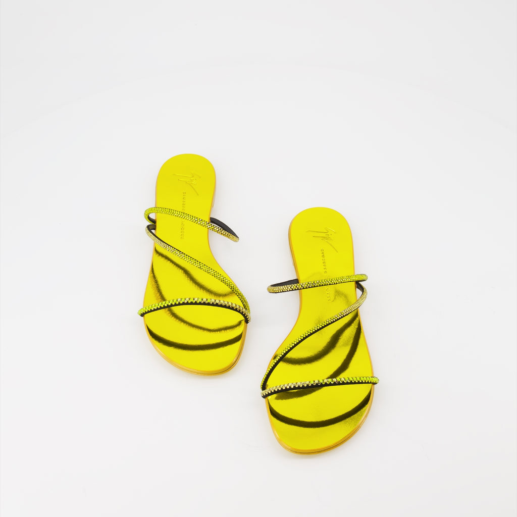 オープントゥシューズ ジュリアンサンダル Giuseppe Zanotti 黄色 女性