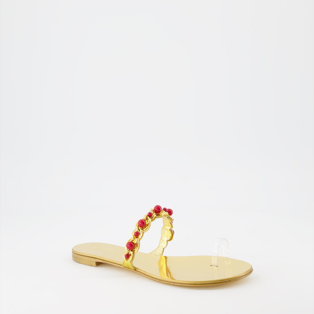Sapatos abertos Sandales Marguerithe Giuseppe Zanotti Ouro Femme