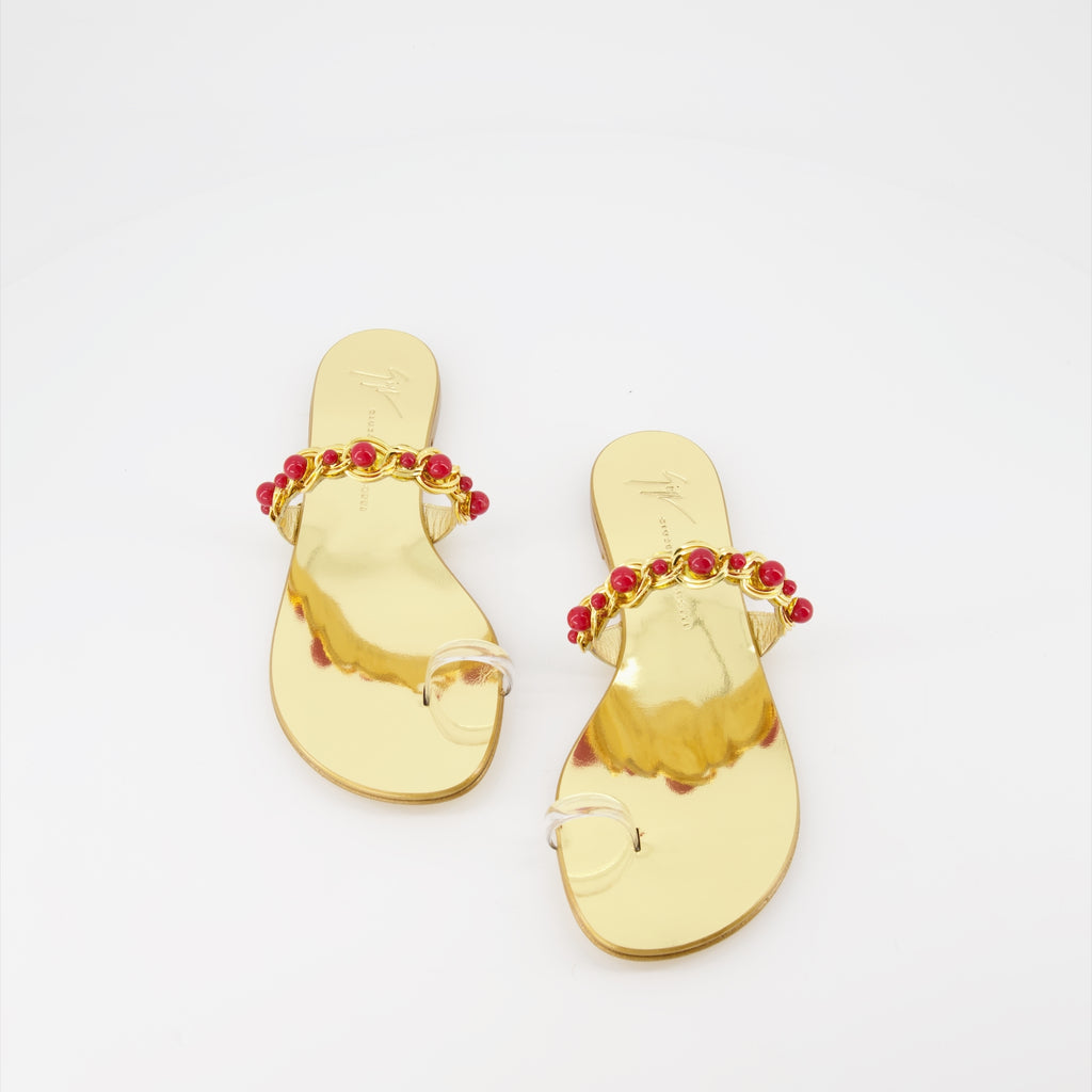 Sapatos abertos Sandales Marguerithe Giuseppe Zanotti Ouro Femme