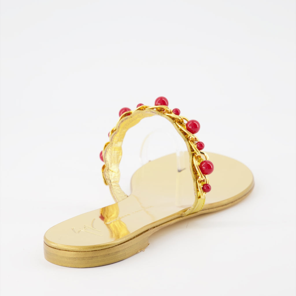 Sapatos abertos Sandales Marguerithe Giuseppe Zanotti Ouro Femme
