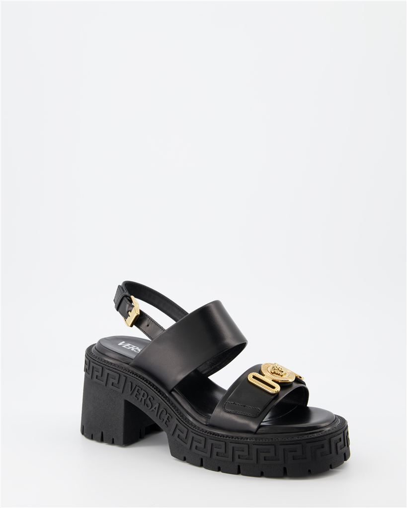 Offene schuhe Sandales Medusa Biggie Versace Schwarz Femme