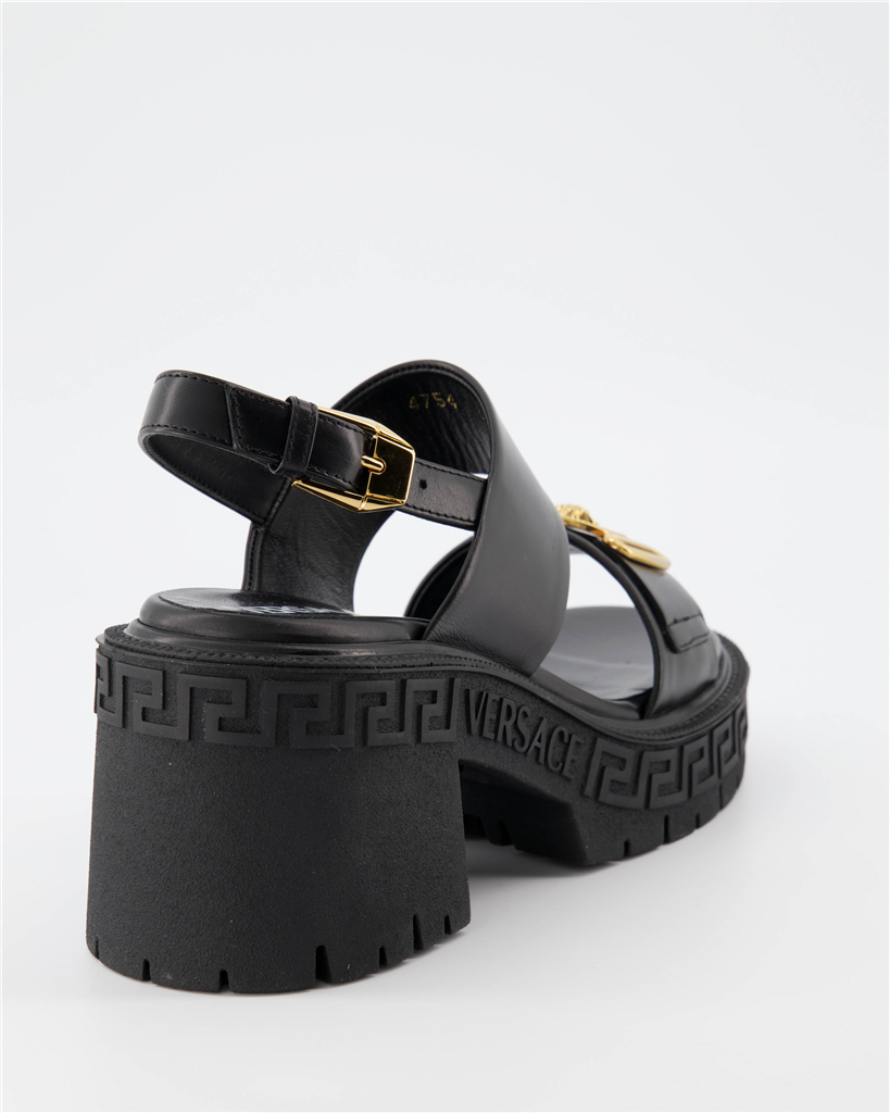 Offene schuhe Sandales Medusa Biggie Versace Schwarz Femme
