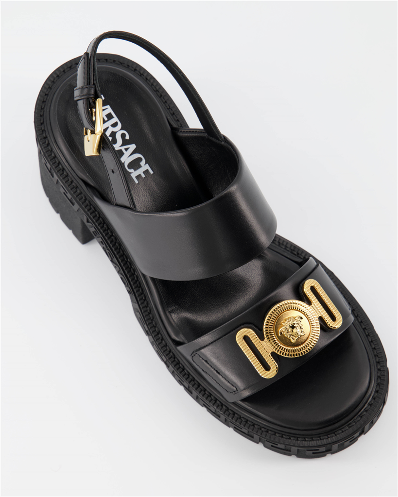 Offene schuhe Sandales Medusa Biggie Versace Schwarz Femme