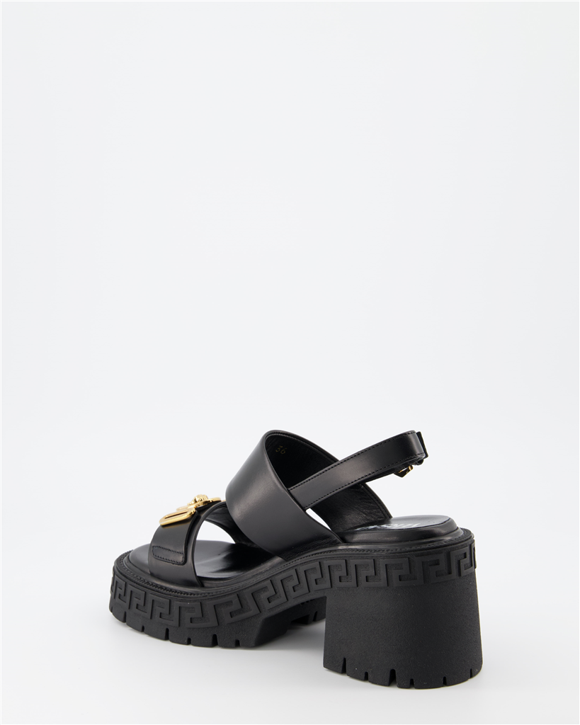 Offene schuhe Sandales Medusa Biggie Versace Schwarz Femme