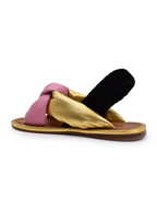 Baskets Sandales nouées Or Miu Miu Doré Femme